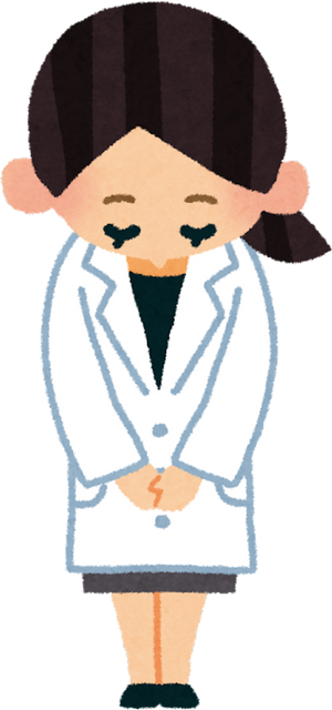 Illustration of a Female Pharmacist Bowing